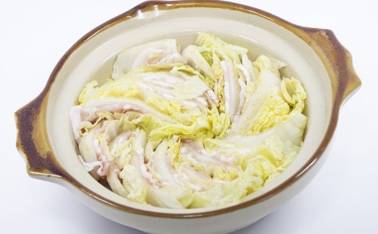 しじみ汁に合うおかず 白菜と豚肉の蒸し鍋