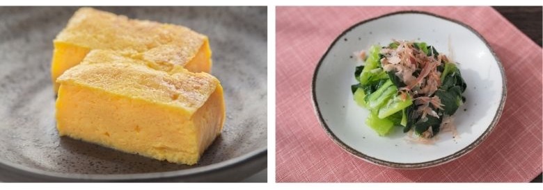 しじみ汁献立アレンジ 卵焼きと和物