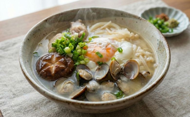 しじみの味噌煮込みうどんの作り方
